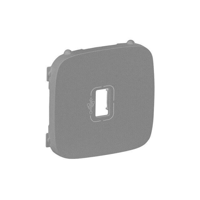 Valena Life USB Socket Plate Aluminium 754757