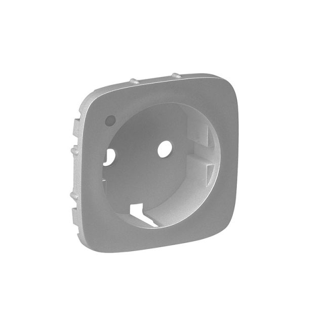 Valena Allure Plate Schuko Indicative Aluminium 754857
