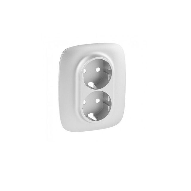 Valena Allure Cover Plate 2x2P+E Aluminium 754957