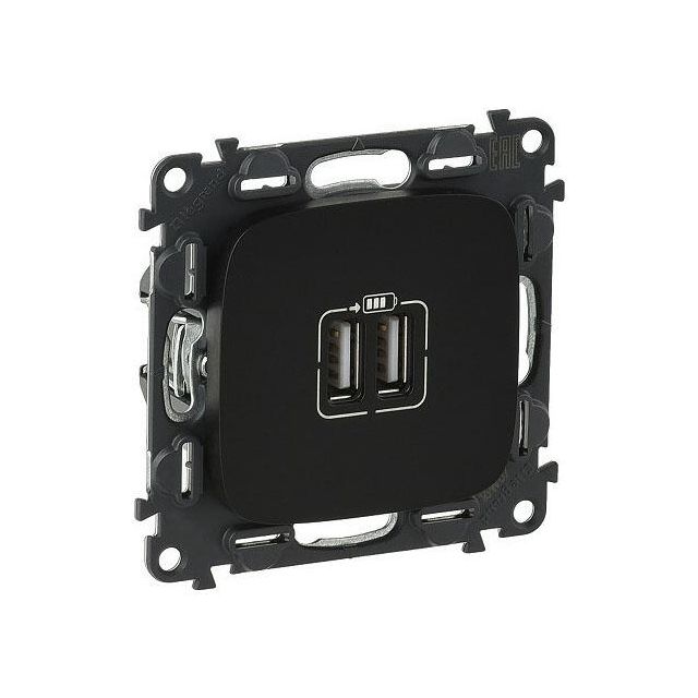 Valena Allure Socket Charger 2ΧUSB 1500mA Black 754998