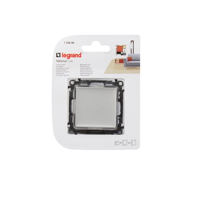 Valena Life Switch A-R Aluminium 755606