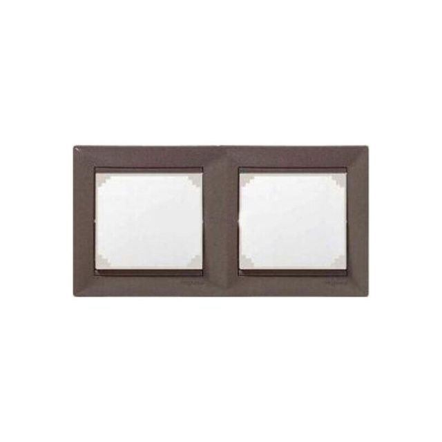 Valena Frame 2 Gangs Horizontal Earth Brown 770002