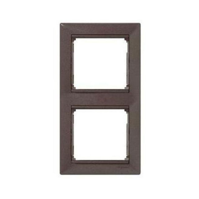 Valena Frame 2 Gangs Vertical Earth Brown  770006