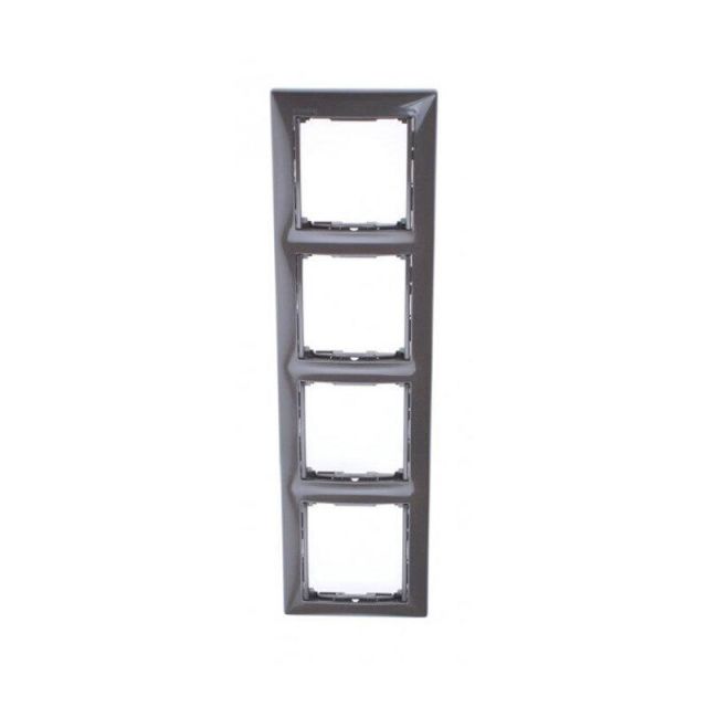 Valena Frame 4 Gangs Vertical Earth Brown 770008