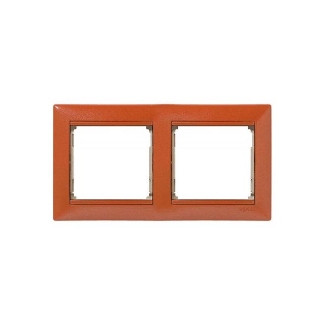 Valena Frame 2 Gangs Horizontal Earth Terracotta  770012