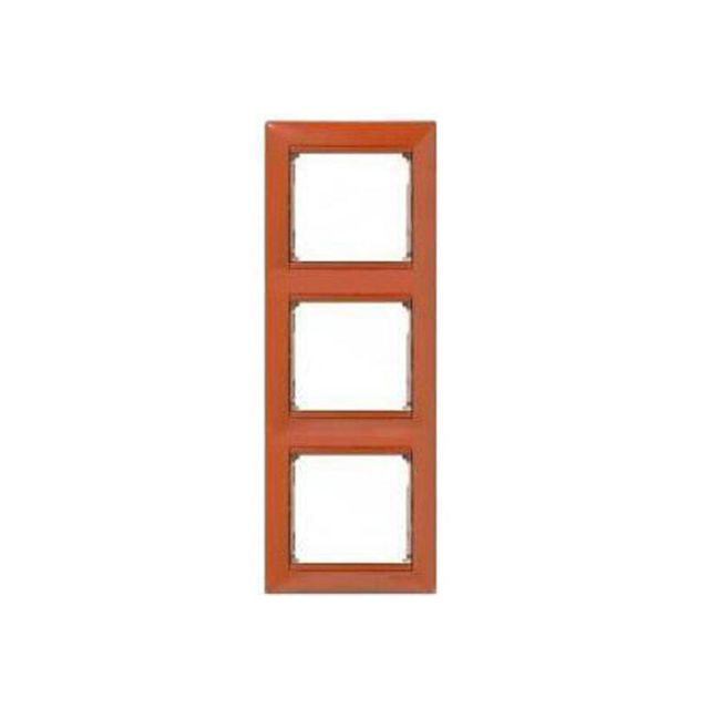 Valena Frame 3 Gangs Vertical Earth Terracotta  770017