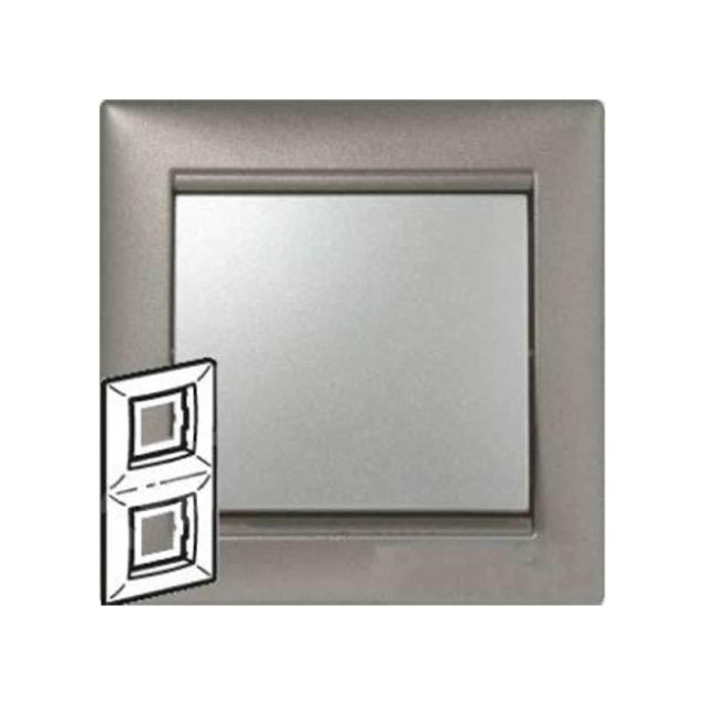 Valena Frame 2 Gangs Vertical Graphite 770166