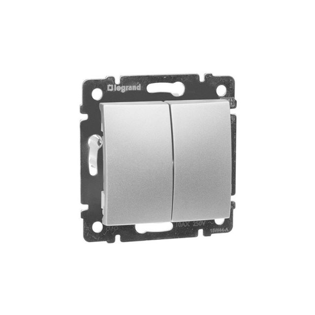 Valena Διακόπτης Διπλό A/R Αλουμίνιο 770218