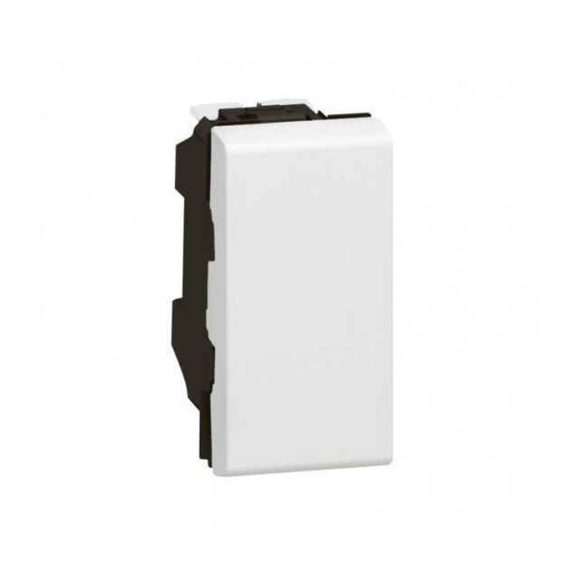 Mosaic Push Button 1 Gang Recessed White 077030