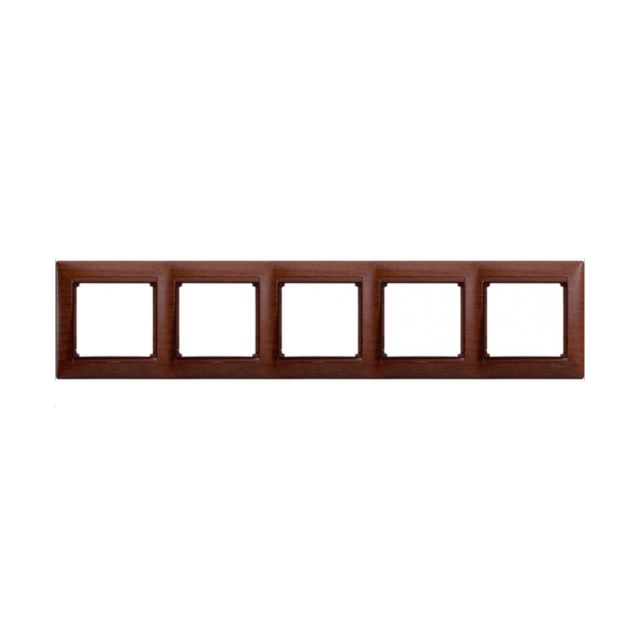 Valena Frame 5 Gangs Horizontal Tanned Wood 770315