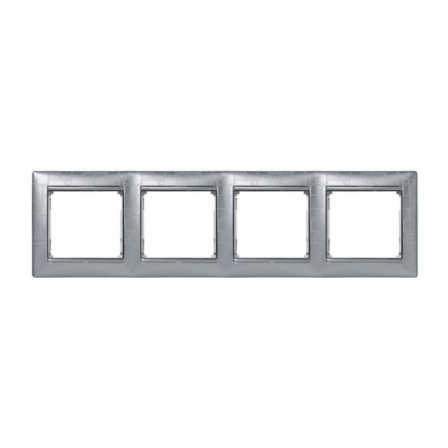 Valena Frame 4 Gangs Horizontal Cubist Alu 770344