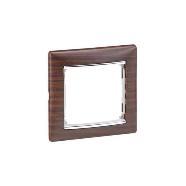 Valena Frame 1 Gang Dark Wood/Silver 770371