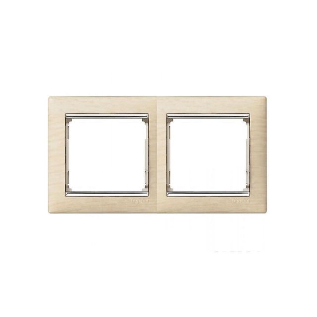 Valena Frame 2 Gangs Horizontal Light Wood/Aluminium 770382