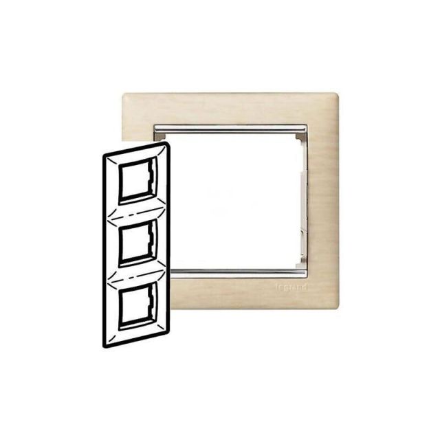 Valena Πλαίσιο 3 Θέσεων Κάθετο Light Wood/Ασημί 770387