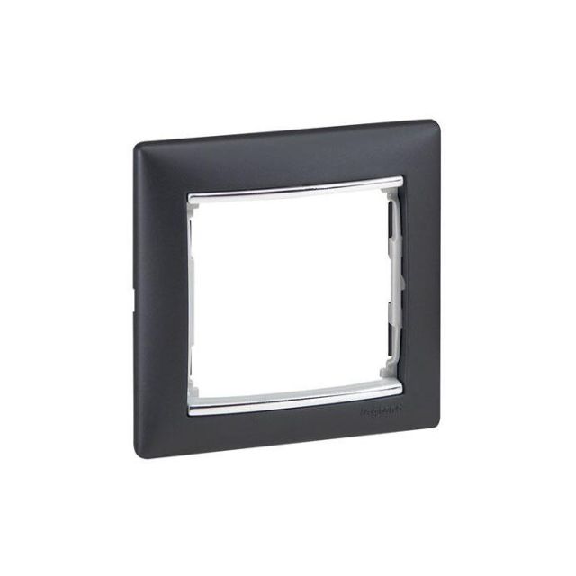 Valena Frame 1 Gang Black/Silver 770391