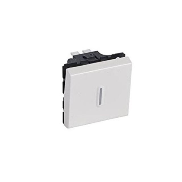 Mosaic Push Button Illuminated Recessed White 077042