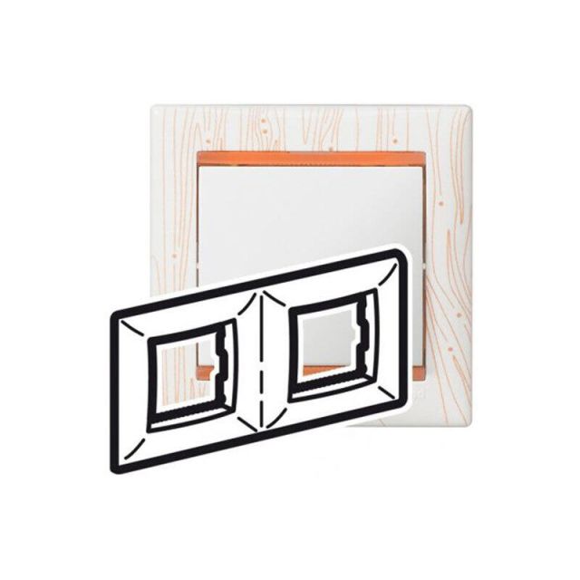Valena Frame 2 Gangs Horizontal Graph Amber 770442