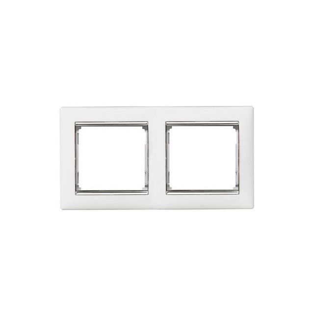 Valena Frame 2 Gangs Horizontial White/Silver 770492