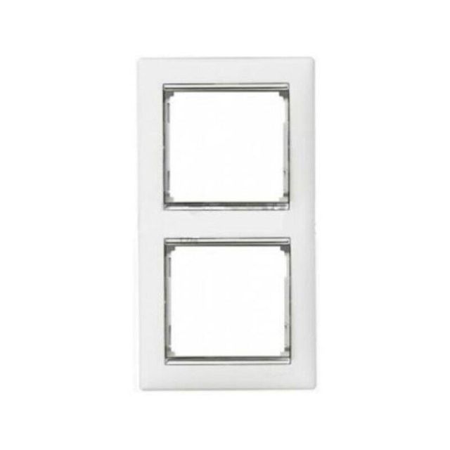 Valena Frame 2 Gangs Vertical White/Silver 770496