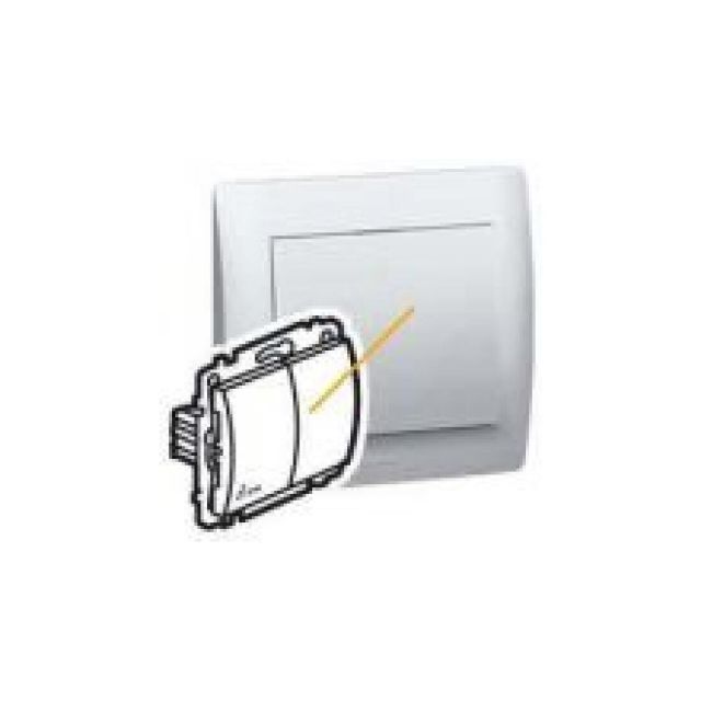 Galea Life Διακόπτης Διπλός Αλέ-Ρετούρ Χωνευτός White 771021