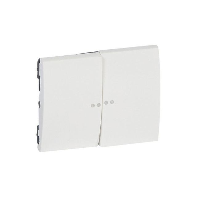 Galea Life Plate Luminous Switch 2 Gangs White 771079