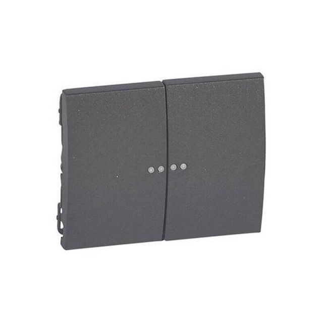 Galea Life Plate Switch With Indication 2 Gangs Dark Bronze 771279