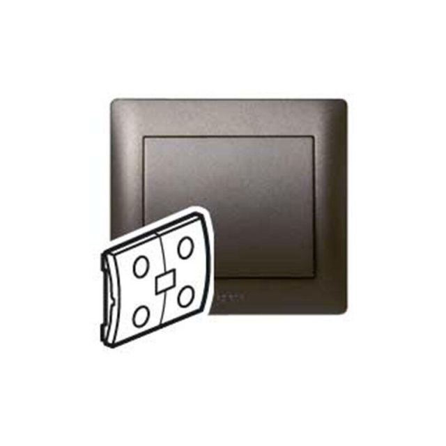 Galea Life Plate Switch 2 Gangs Dark Bronze 771291