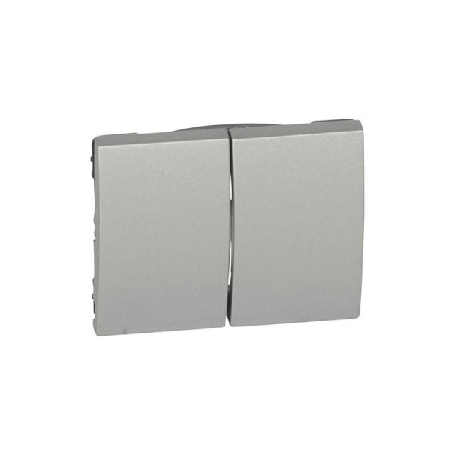 Galea Life Plate Switch 2 Gangs Premium Soft Aluminium 771312