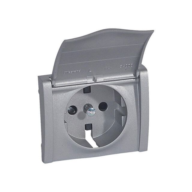 Galea Life Plate Scoket With Cover Premium Soft Aluminium 771322