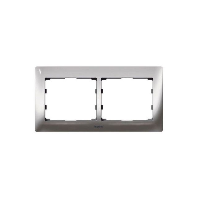 Galea Life Frame 2 Gangs Horizontal Metal Chrome 771932