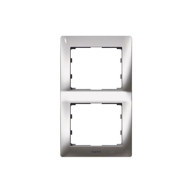 Galea Life Frame 2 Gangs Vertical Metal Chrome 771936