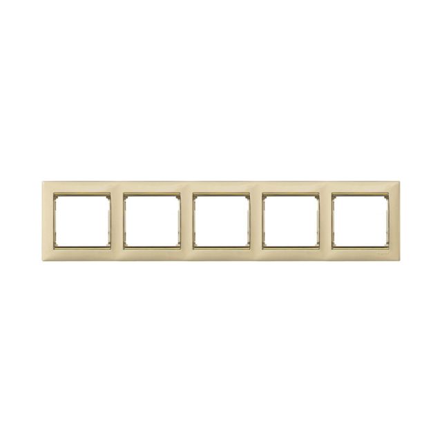 Valena Frame 5 Gangs Horizontal Cream/Gold 774155