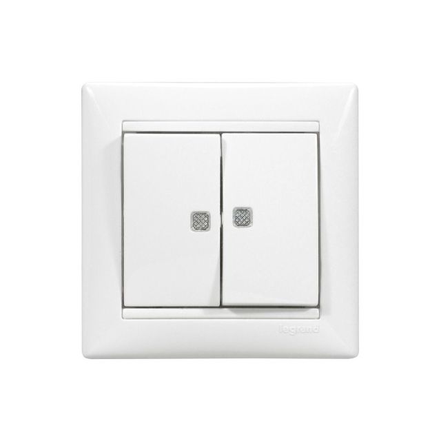 Valena Switch 2P With Indication Recessed White 774213