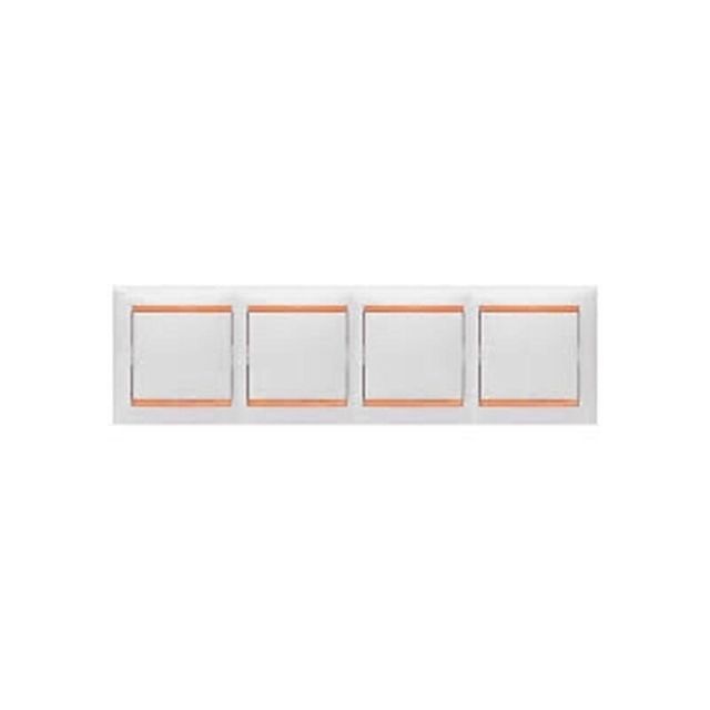 Valena Frame 4 Gangs Horizontal Terracotta 774264