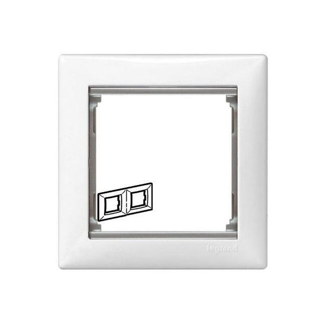 Valena Frame 2 Gang Horizontal Aluminium 774292
