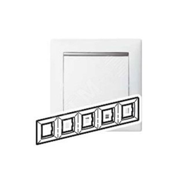 Valena Frame 5 Gangs Horizontal Aluminium 774295