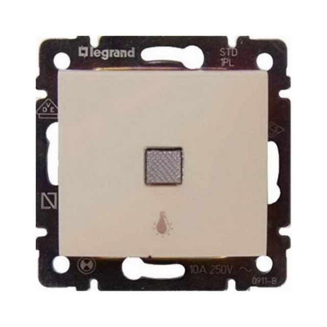 Valena Μπουτόν Φωτεινό με Ένδειξη Χωνευτός Κρεμ 774313