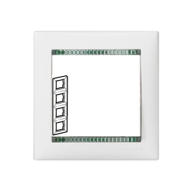 Valena Frame 4 Gangs Vertical White/Crystal 774468