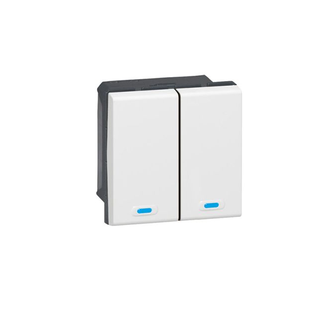 Mosaic Knx Mechanism 2 Buttons-2 Taps White 078494