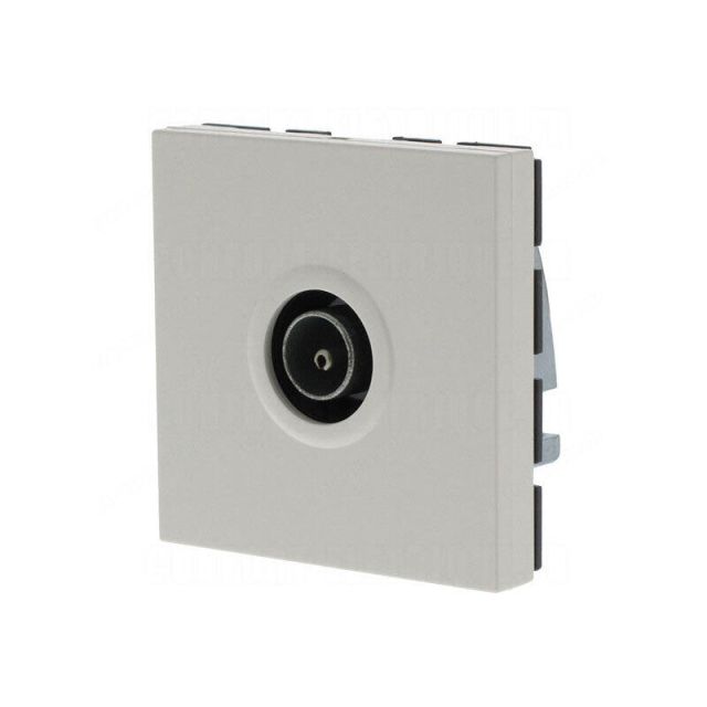 Mosaic Πρίζα TV Απλή Χωνευτή White 078782