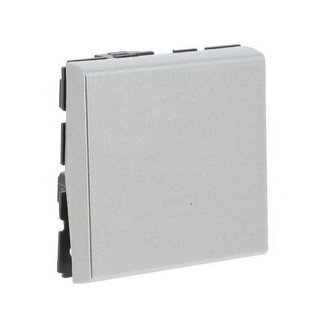 Mosaic Push Button Recessed Aluminium 079240