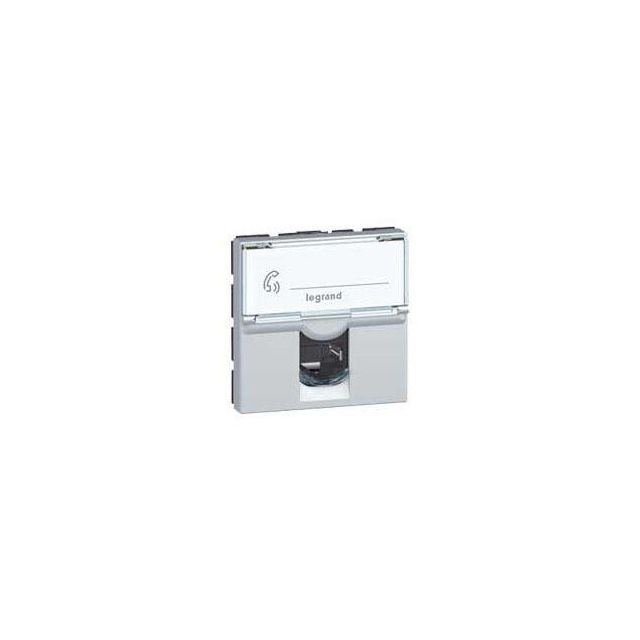 Mosaic RJ45 CAT6A UTP Socket Recessed Aluminium 079471