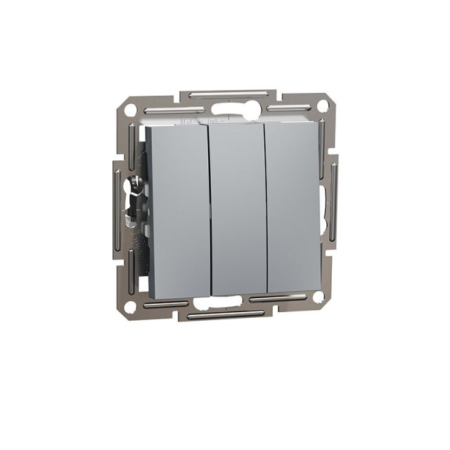 Asfora Διακόπτης Τριπλός Ατσάλι EPH2100162