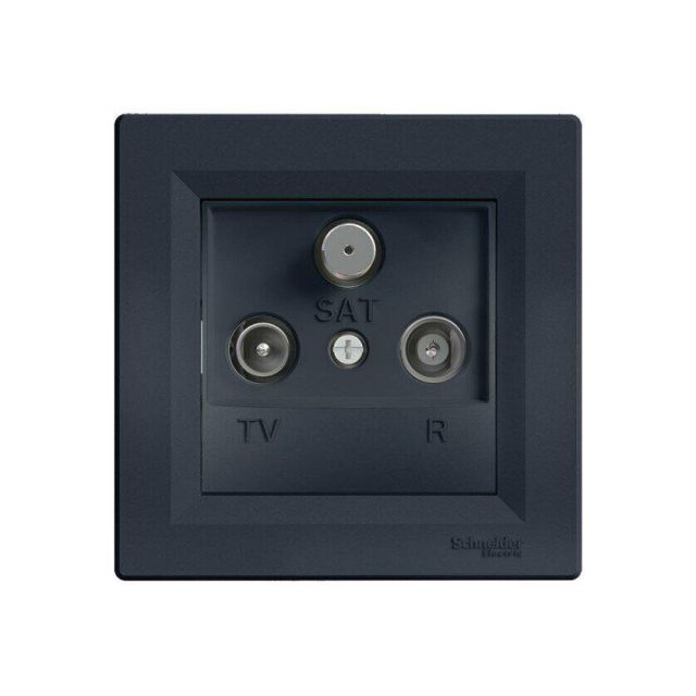 Asfora TV/RD/SAT Socket Terminal Anhracite EPH3500171