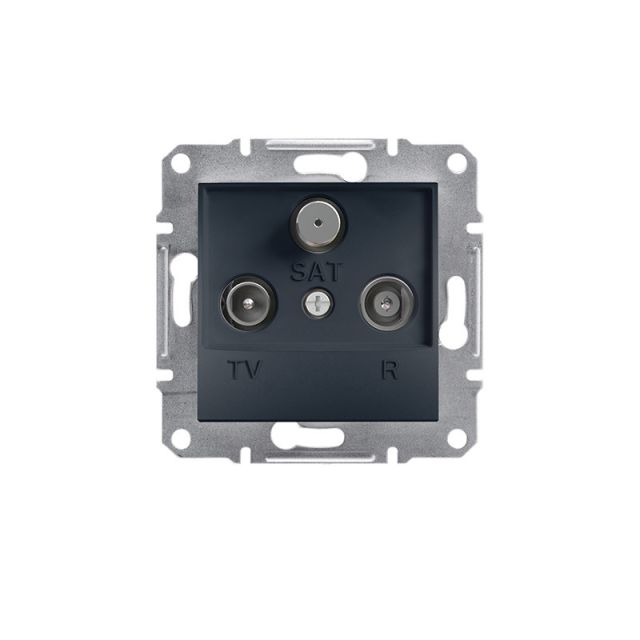 Asfora Socket TV-FM-SAT Transit 8dB Anthracite EPH3500371