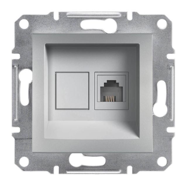 Asfora Telephone Socket RJ11 Aluminium EPH4100161
