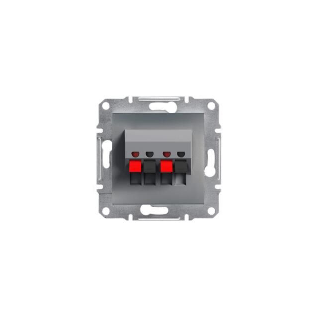 Asfora Loudspeaker Socket 2 Gangs Steel EPH5700162