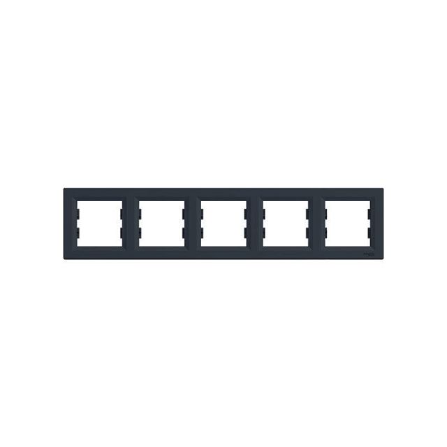 Asfora Frame 5 Gangs Horizontal Anthracite EPH5800571