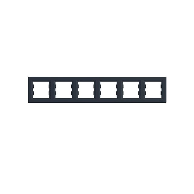 Asfora Frame 6 Gangs Horizontal Anthracite EPH5800671