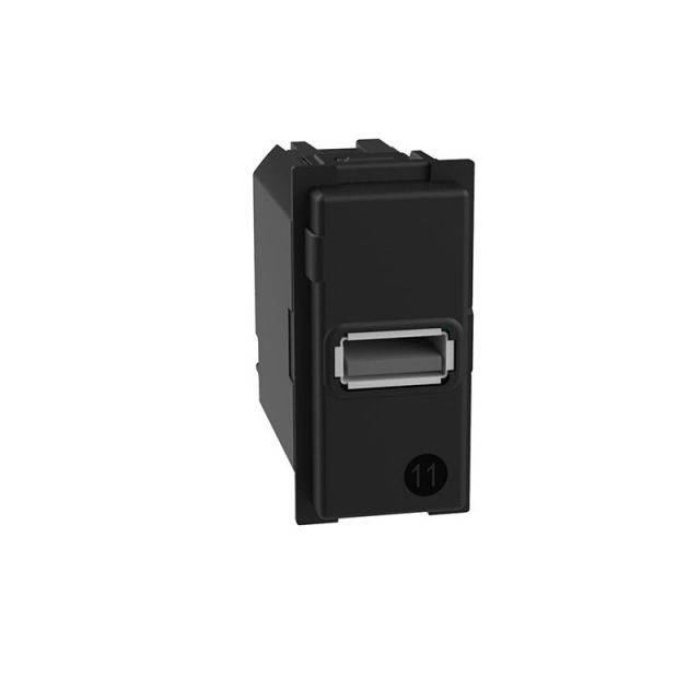 Living Now Πρίζα Φόρτισης USB A Μαύρη K4191A